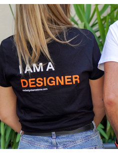 Camiseta I AM A DESIGNER mujer/negro 2