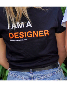 Camiseta I AM A DESIGNER hombre/negro 2