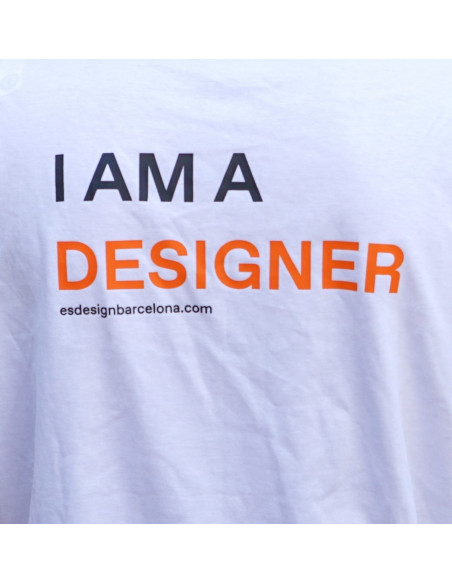 Camiseta I AM A DESIGNER mujer/blanco