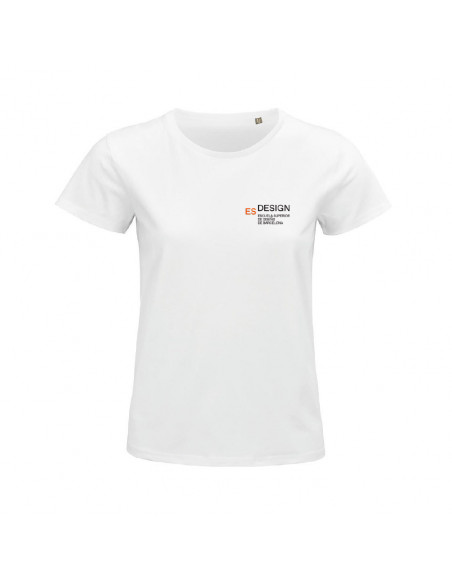 Camiseta I AM A DESIGNER mujer/blanco
