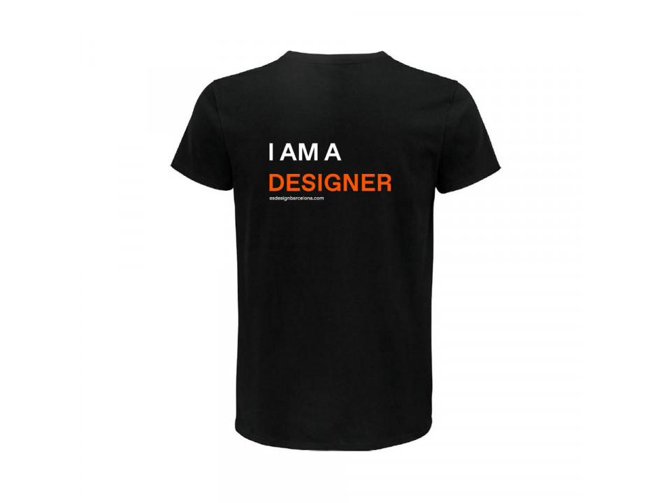 Camiseta I AM A DESIGNER hombre/negro