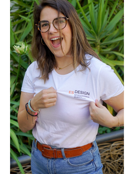 Camiseta I AM A DESIGNER mujer/blanco